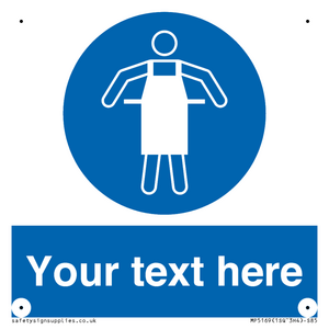 Custom Protective Apron Required Sign